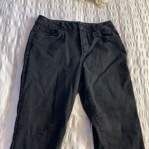 Black high rise skinny jeans